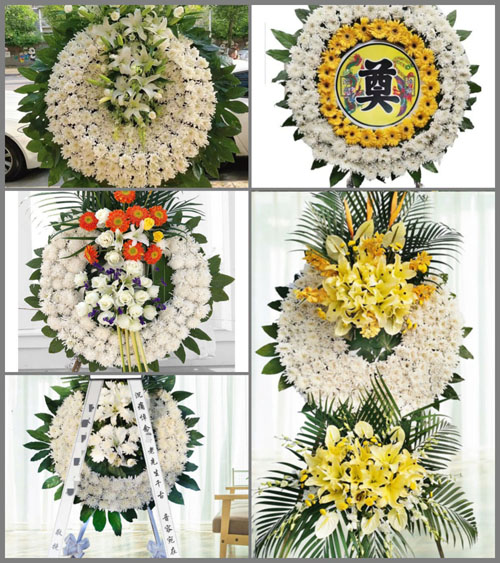 湖北黄冈市黄梅县刘佐乡胡营村花圈速递
